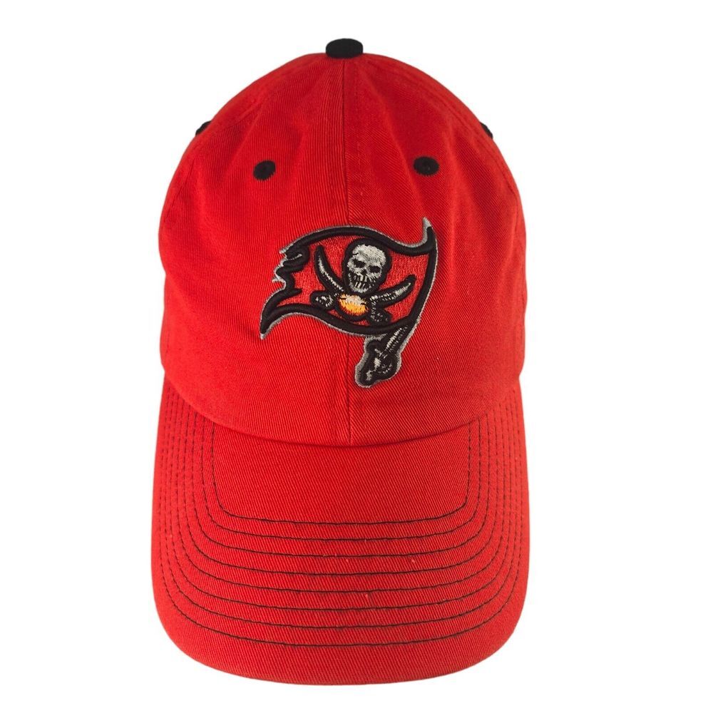 NFL Team Apparel Unisex OS Red Tampa Bay Buccaneers Embroidered Dad Hat Cap